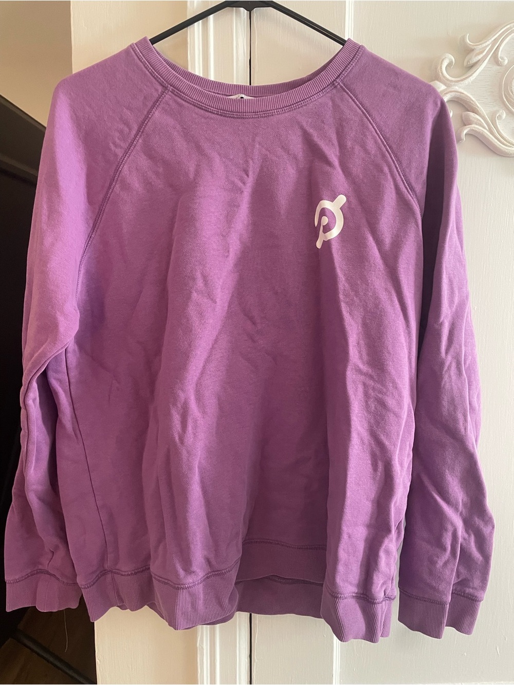 Peloton Lavender Crewneck Sweatshirt with White Logo